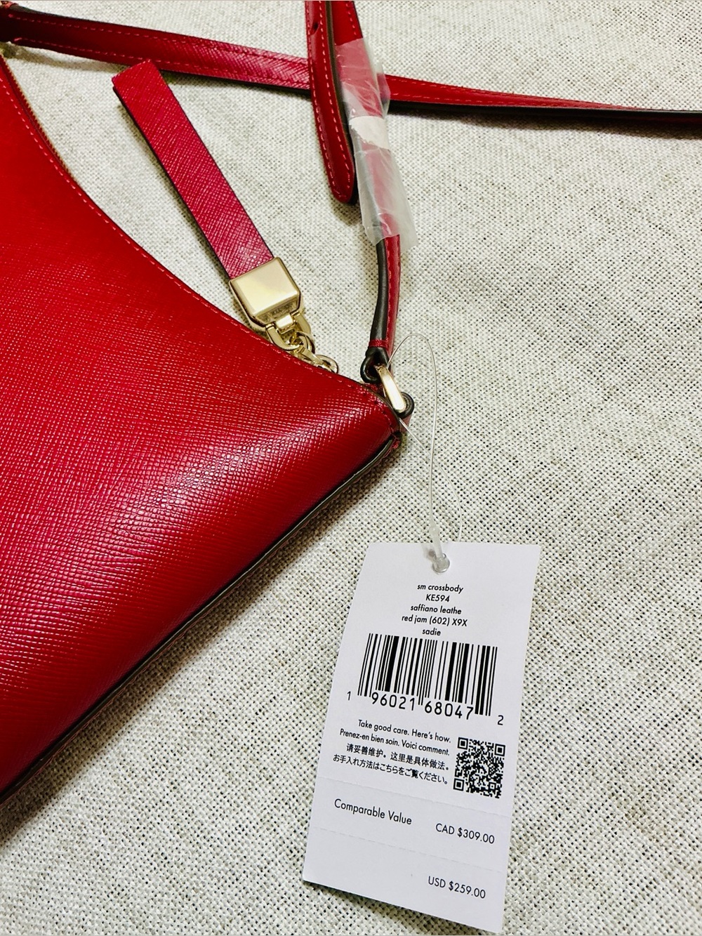 Kate Spade Sadie Red Jam Saffiano Leather Small Crossbody NWT - Picture 4 of 8